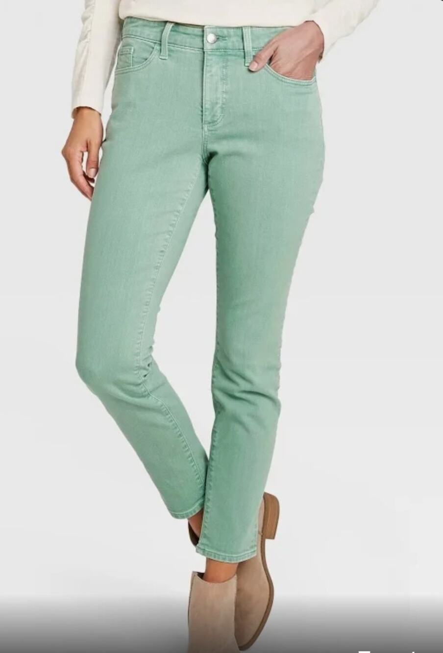 Universal Thread Target Mid-Rise Skinny Stretch Ankle Jeans LIght Green 10/30R